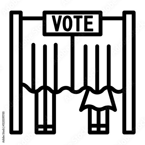 booth Line Icon