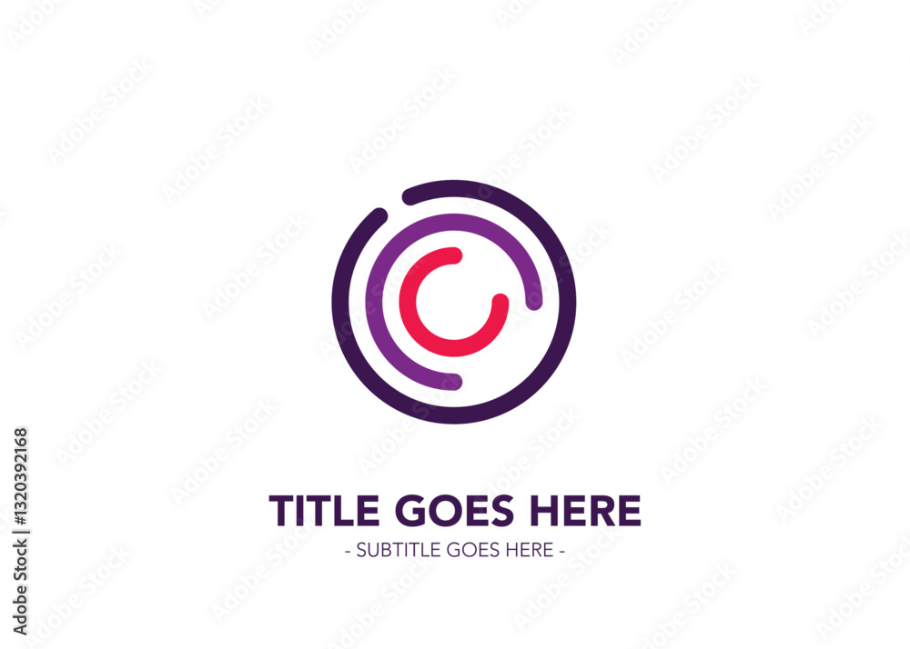 Colored Rounding Circle shape logo Colored Rounding Circle shape logo
