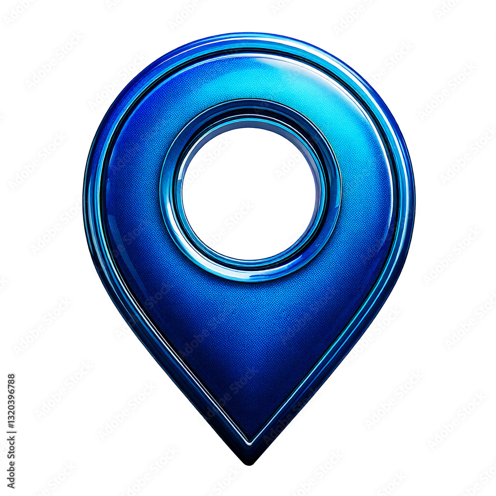 Fototapeta premium blue pointer icon element isolated on transparent background