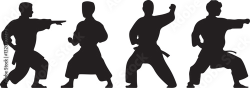 Martial Arts silhouettes
