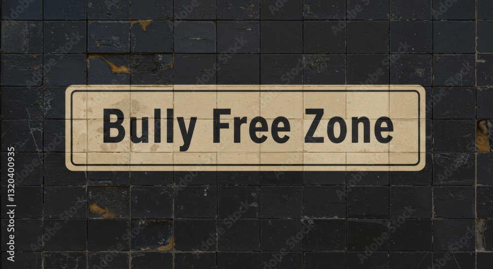 Fototapeta premium A message about the anti bullying zone