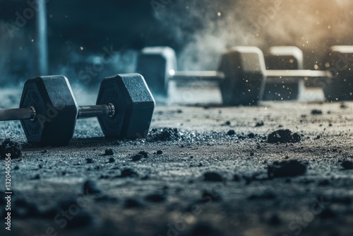 Workout equipment lying unused, representing a time of inactivity before fitness transformation efforts