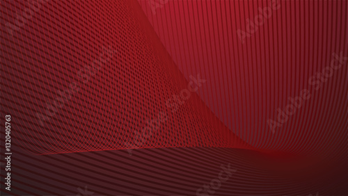 Red gradient with curve line abstract background for backdrop