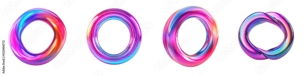 Mesmerizing abstract composition featuring fluid dynamic swirls and loops in a vibrant iridescent color palette Mesmerizing abstract composition featuring fluid dynamic swirls and loops in a vibrant iridescent color palette