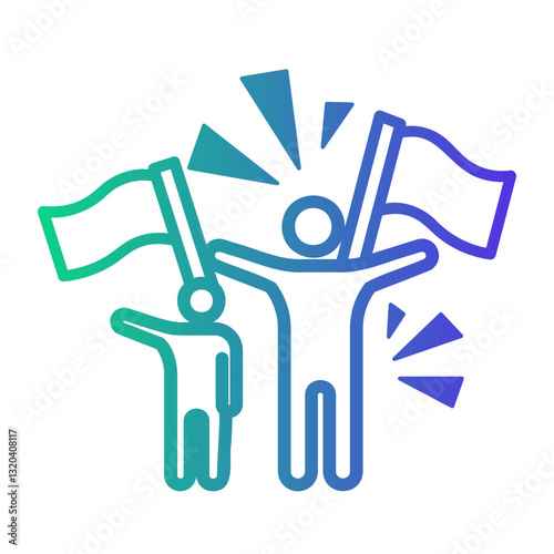 democracy Line Gradient Icon