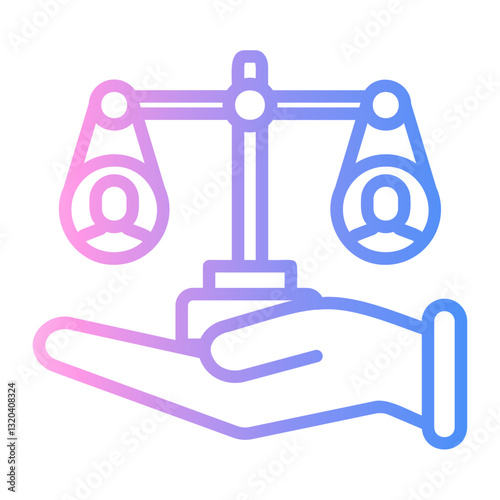 balance Line Gradient Icon