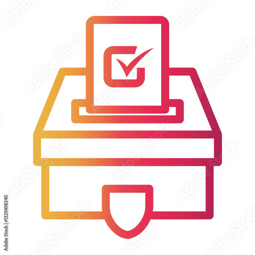 ballot Line Gradient Icon