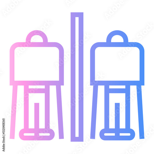 booth Line Gradient Icon