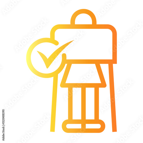 booth Line Gradient Icon