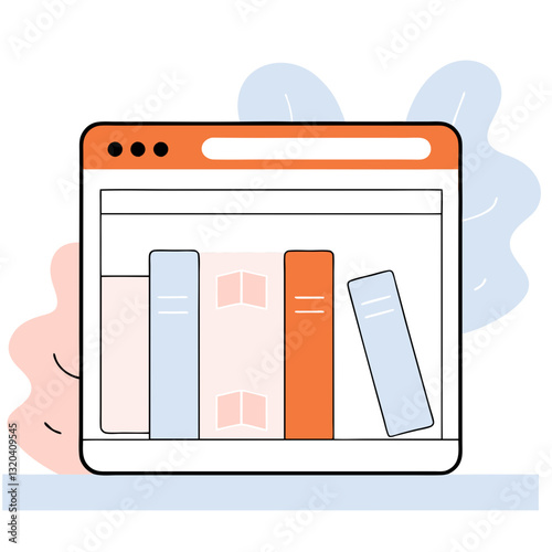 Minimal illustration of a digital library interface