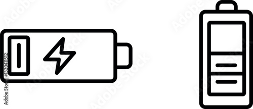 "Battery Charging Indicator Icon Representing Power Status, Energy, and Device Charging"