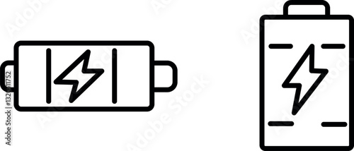 "Battery Charging Indicator Icon Representing Power, Energy, and Device Charging"