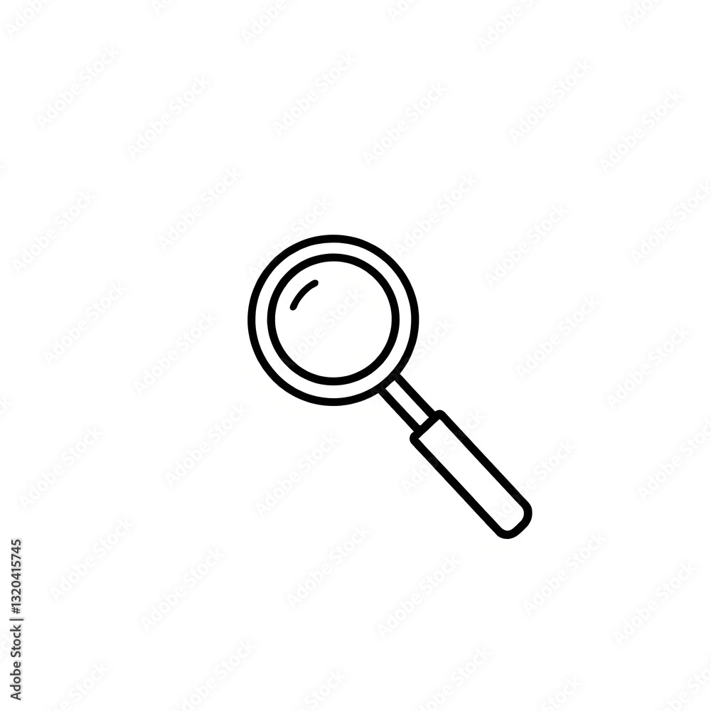 Simple Magnifying Glass Icon Vector Simple Magnifying Glass Icon Vector