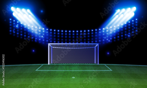 Football Bright stadium arena lights vector design.