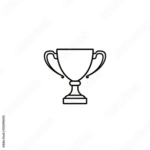 Simple Trophy Icon Vector