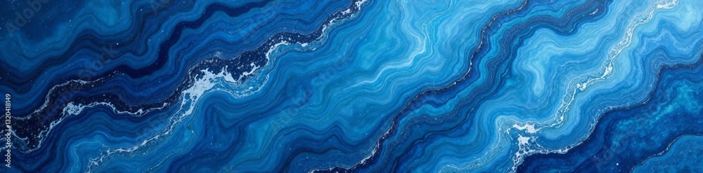 Fototapeta premium Stunning natural patterns of blue marble surface, stone, mineral, pattern