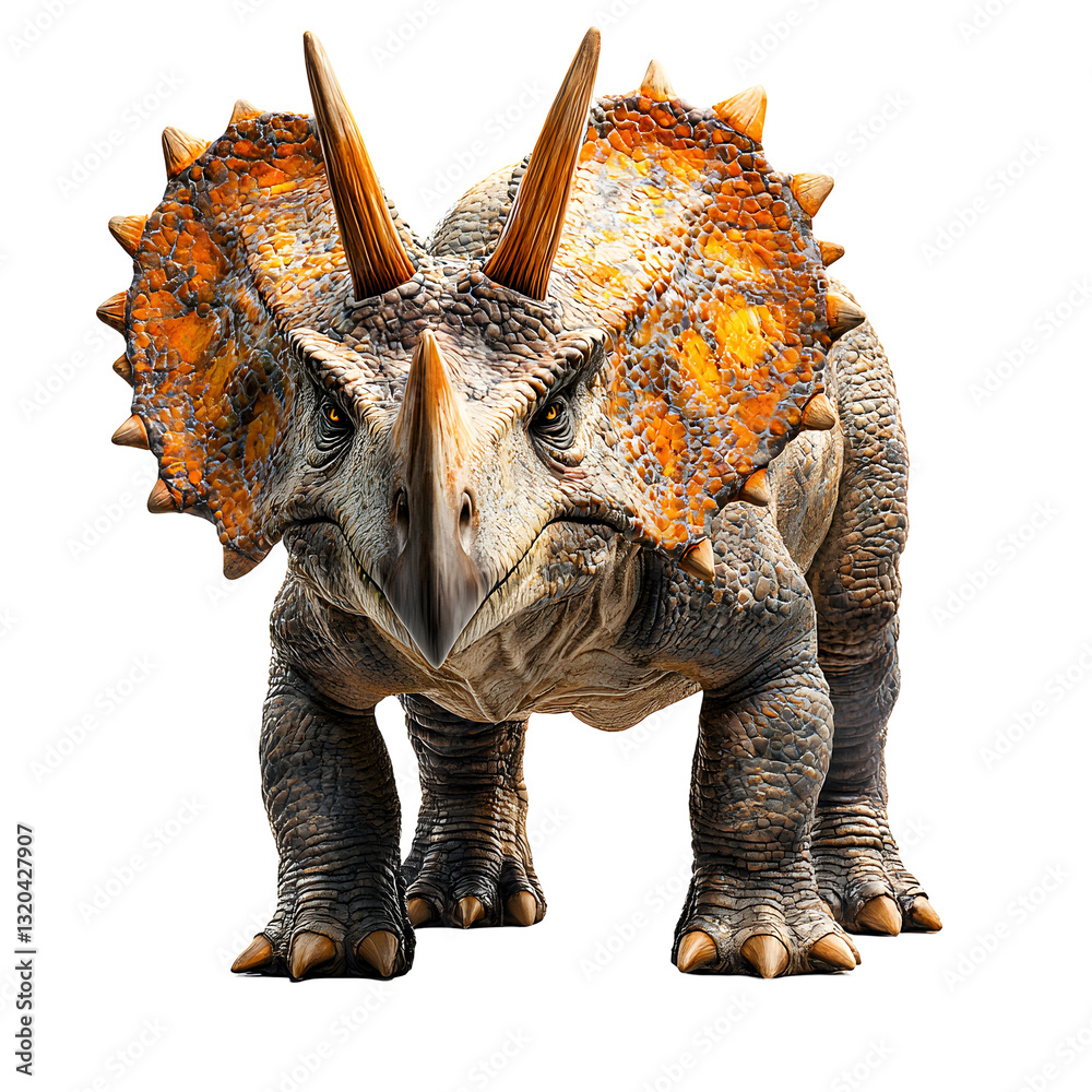 Fototapeta premium 3D Render of Triceratops Isolated on Transparent Background