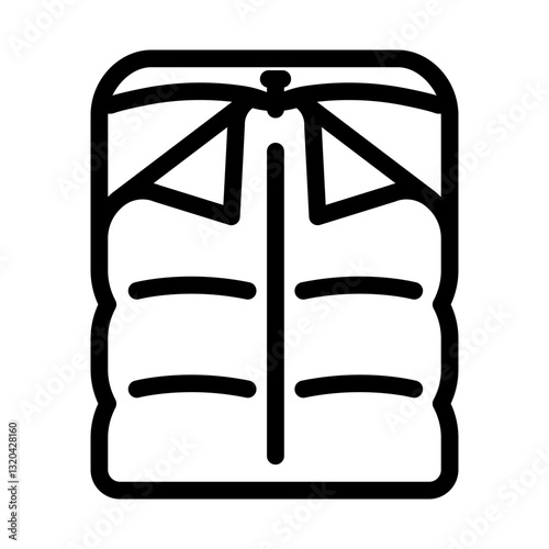 double cocoon sleeping bag line icon vector illustration