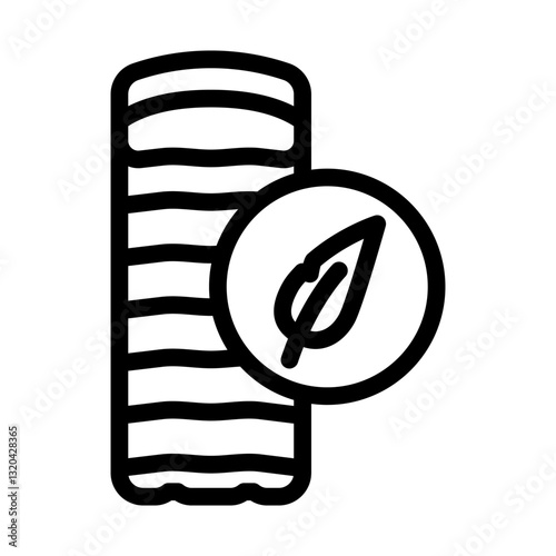 down sleeping bag duck line icon vector illustration