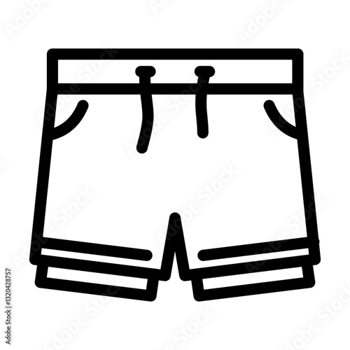 shorts running accessories line icon vector illustration
