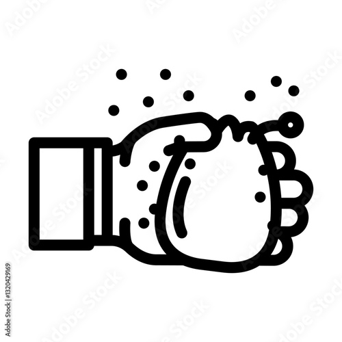 chalk rock climbing line icon vector illustration