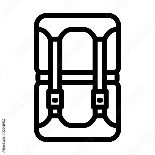 compression sack ultralight hiking line icon vector illustration