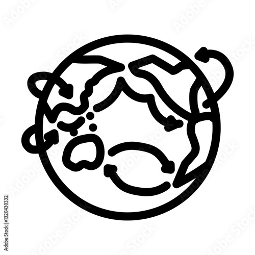 global trade network geographical discoveries line icon vector illustration