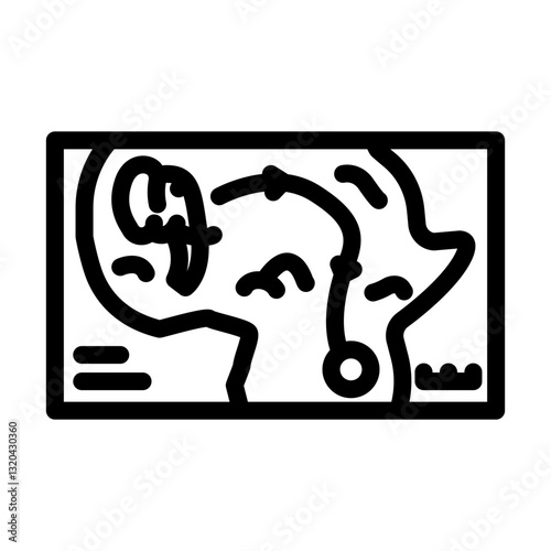 animal migration paths line icon vector illustration