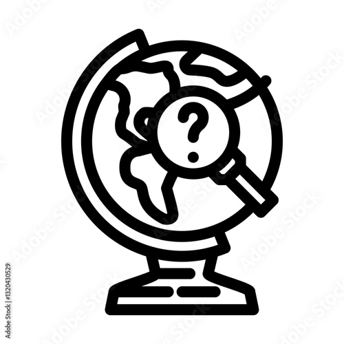 discovery ship geographical discoveries line icon vector illustration