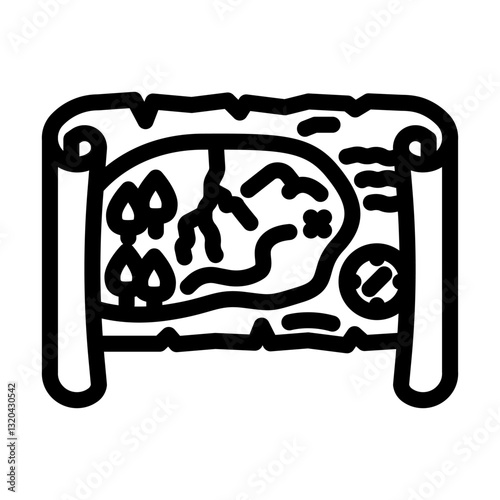old world maps geographical discoveries line icon vector illustration