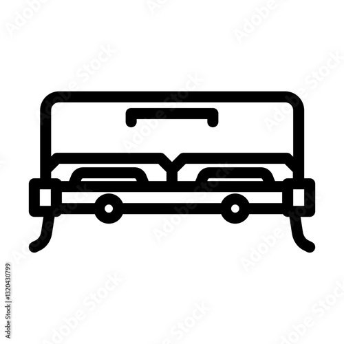 burnerhead gas burner stove line icon vector illustration