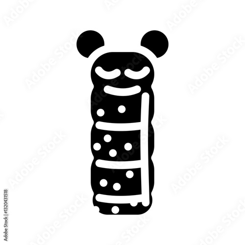 youth sleeping bag glyph icon vector illustration
