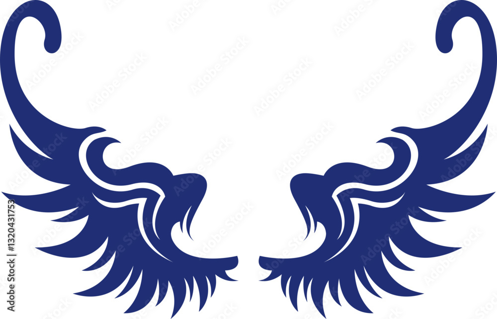 Fototapeta premium Wing Vector Stock Illustration Element