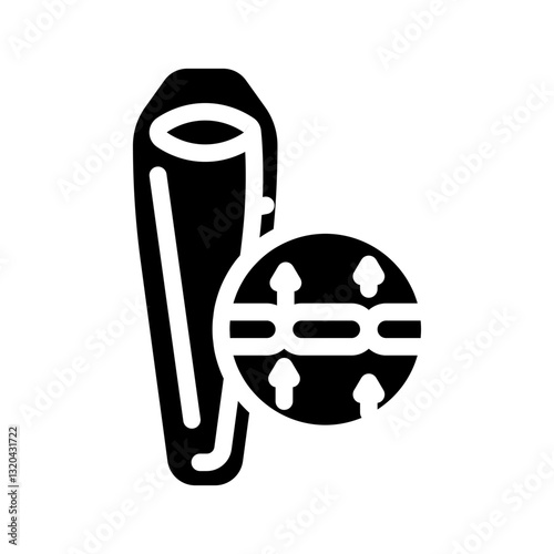 cold seam sleeping bag glyph icon vector illustration