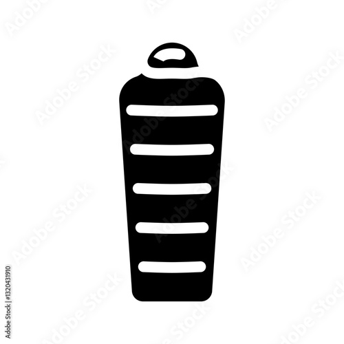 cocoon sleeping bag glyph icon vector illustration