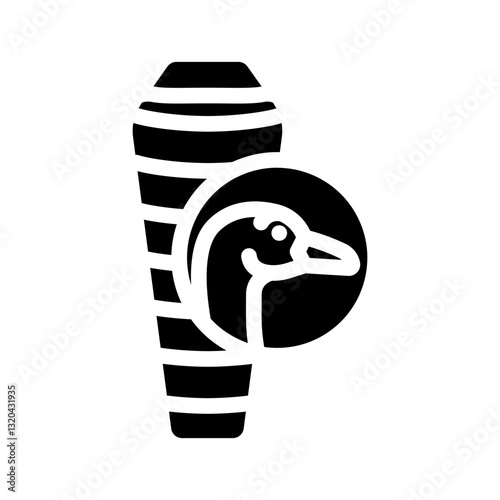 down sleeping bag goose glyph icon vector illustration