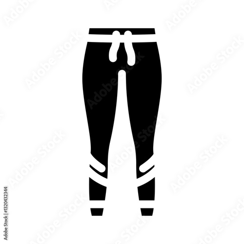 tights leggings running accessories glyph icon vector illustration