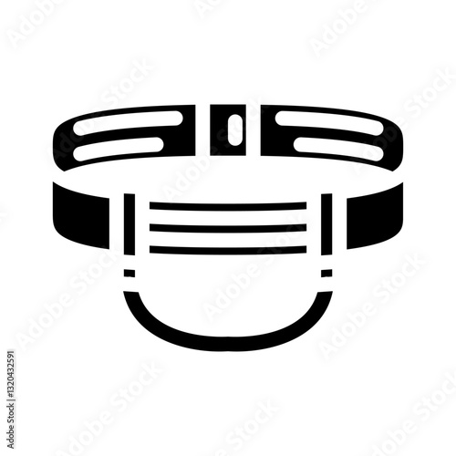 gear loops rock climbing glyph icon vector illustration