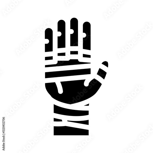 tape rock climbing glyph icon vector illustration