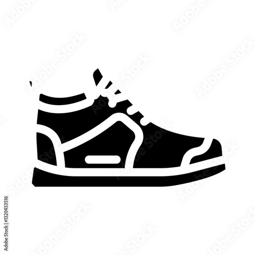 lightweight hiking boots ultralight hiking glyph icon vector illustration