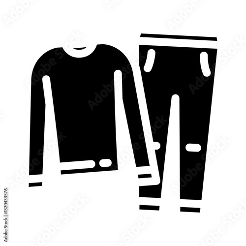 merino wool base layers ultralight hiking glyph icon vector illustration