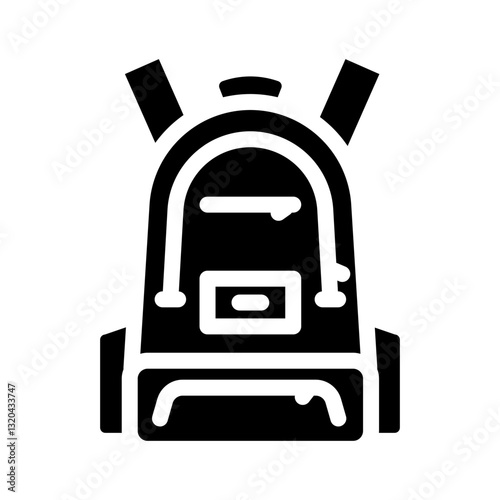 backpack ultralight trekking glyph icon vector illustration