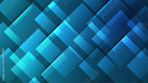 abstract blue gradient background with overlapping geometric squares vector illustration, perfect for creative project, modern presentation, banner design