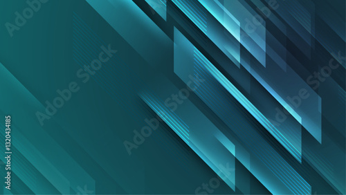 dynamic dark green gradient background with abstract glowing diagonal geometric vector illustration, for presentation design, business project, or wallpaper