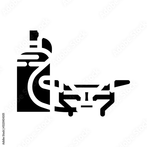 fuel gas burner stove glyph icon vector illustration