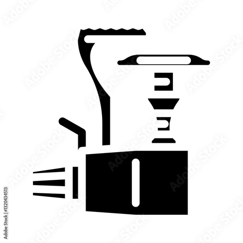 natural gas burner stove glyph icon vector illustration