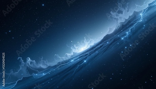abstract blue background with stars