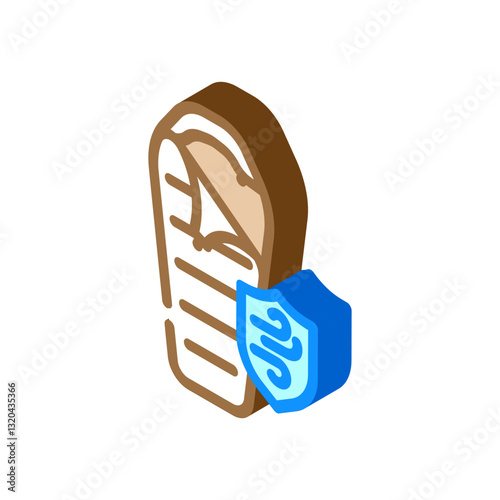 compression bag sleeping bag isometric icon vector illustration