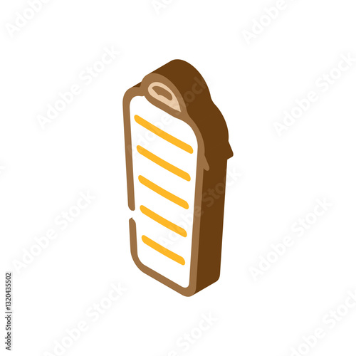 cocoon sleeping bag isometric icon vector illustration
