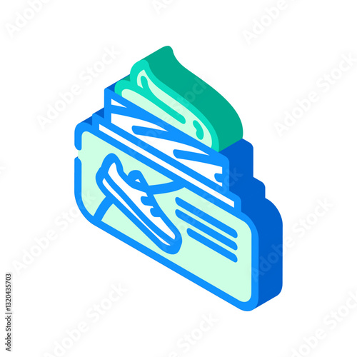 petrolatum running accessories isometric icon vector illustration